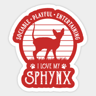 Sphynx Cat Minimalist Design Sticker